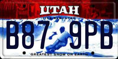UT license plate B879PB