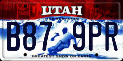 UT license plate B879PR