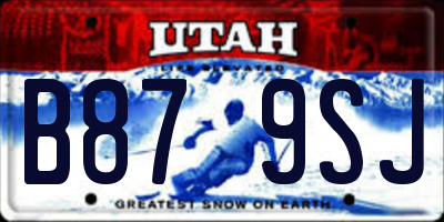 UT license plate B879SJ