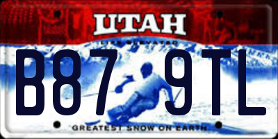 UT license plate B879TL