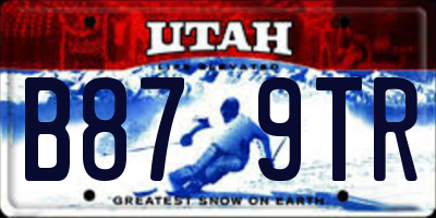 UT license plate B879TR