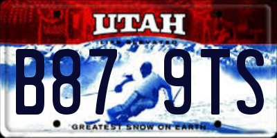 UT license plate B879TS