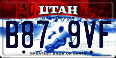 UT license plate B879VF