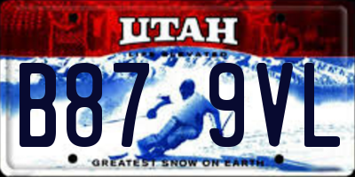 UT license plate B879VL