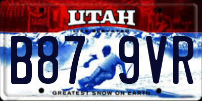 UT license plate B879VR