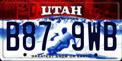 UT license plate B879WB