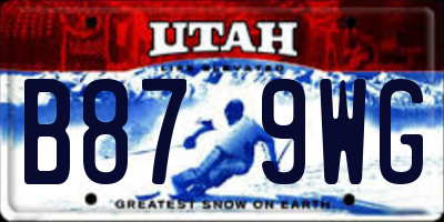 UT license plate B879WG