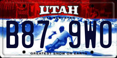 UT license plate B879WO