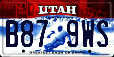 UT license plate B879WS