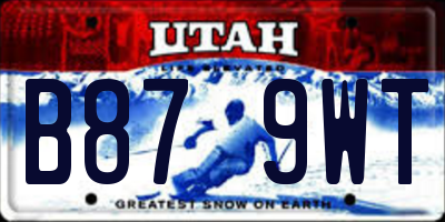 UT license plate B879WT