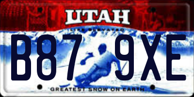 UT license plate B879XE