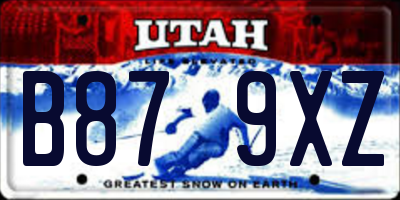 UT license plate B879XZ