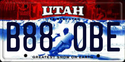 UT license plate B880BE