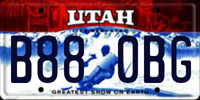 UT license plate B880BG