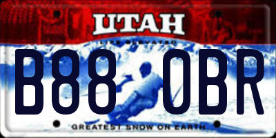 UT license plate B880BR