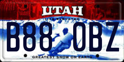 UT license plate B880BZ