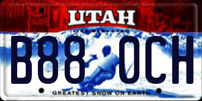 UT license plate B880CH