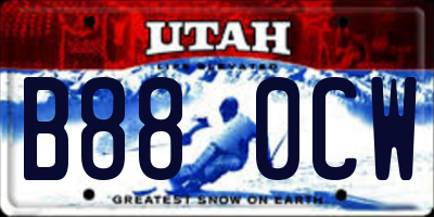 UT license plate B880CW
