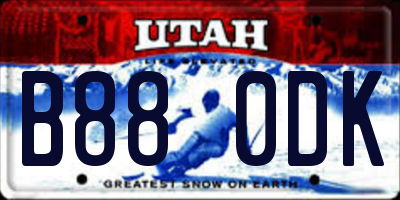 UT license plate B880DK