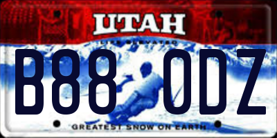 UT license plate B880DZ