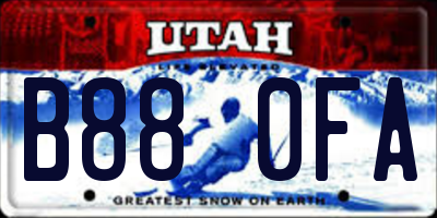 UT license plate B880FA