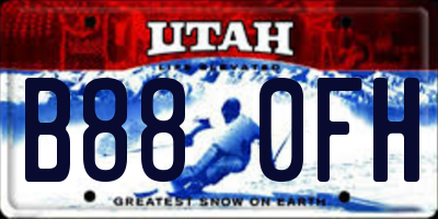 UT license plate B880FH