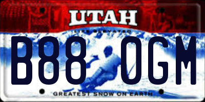 UT license plate B880GM