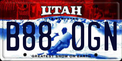 UT license plate B880GN
