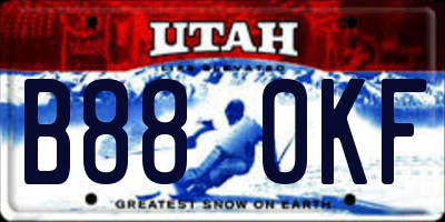UT license plate B880KF