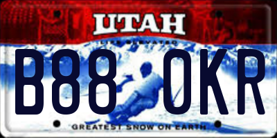 UT license plate B880KR