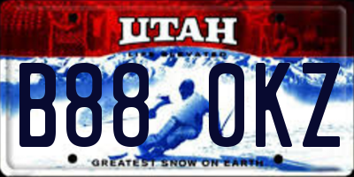 UT license plate B880KZ