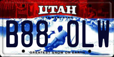 UT license plate B880LW
