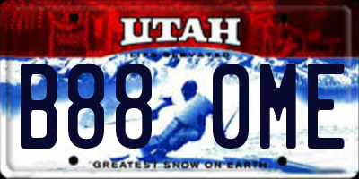 UT license plate B880ME
