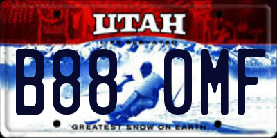 UT license plate B880MF