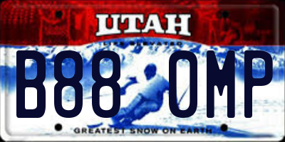 UT license plate B880MP