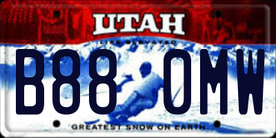UT license plate B880MW
