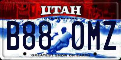 UT license plate B880MZ
