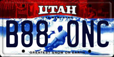 UT license plate B880NC