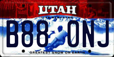 UT license plate B880NJ