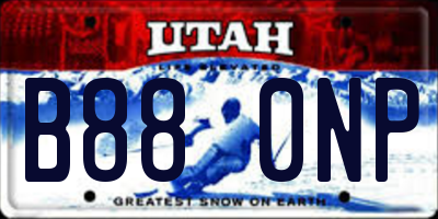 UT license plate B880NP