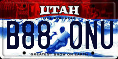 UT license plate B880NU
