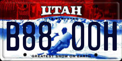 UT license plate B880OH
