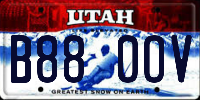 UT license plate B880OV