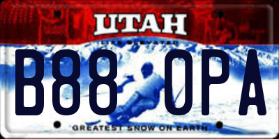 UT license plate B880PA