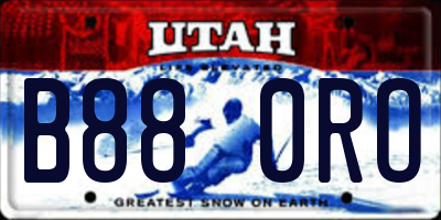 UT license plate B880RO