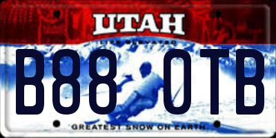 UT license plate B880TB