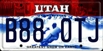 UT license plate B880TJ