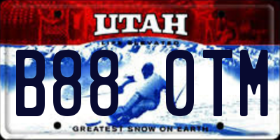 UT license plate B880TM