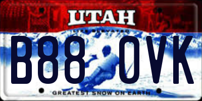 UT license plate B880VK