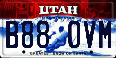 UT license plate B880VM